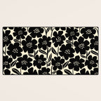 Black & White Blossom Desk Mat Gallery Image 3
