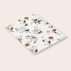 Basketball Fun Comic Illustration Pattern with Balls on Grey Background Notebook Gallery Image 2
