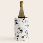 Basketball Fun Comic Illustration Pattern with Balls on Grey Background Wine Chiller Gallery Image 1