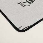 Basketball Fun Comic Illustration Pattern with Balls on Grey Background Desk Mat Gallery Image 4
