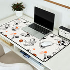 Basketball Fun Comic Illustration Pattern with Balls on Grey Background Desk Mat Gallery Image 2