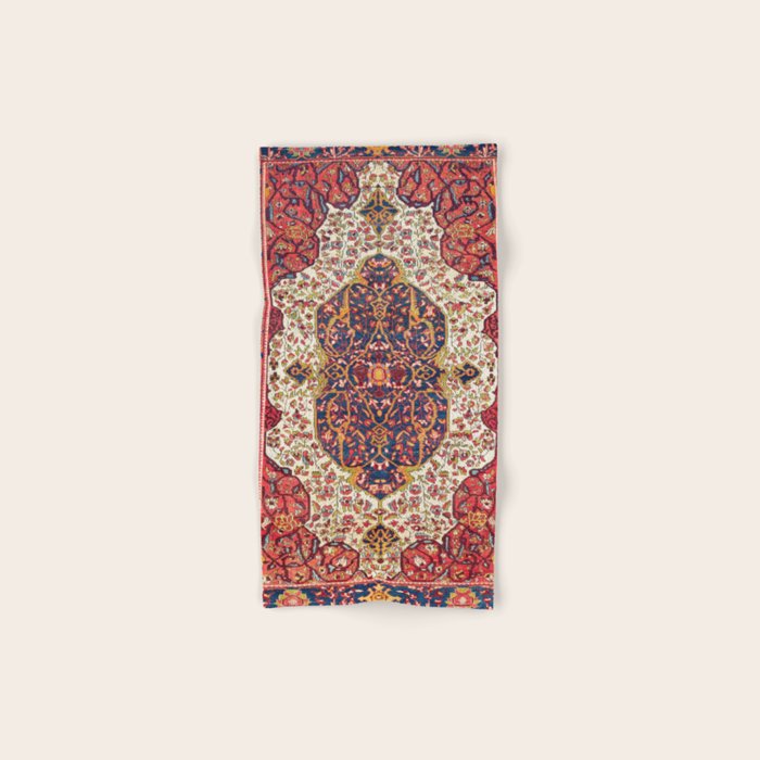 Malayer West Persian Rug Print Bath Towel Gallery Image 1