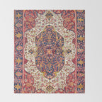 Malayer West Persian Rug Print Throw Blanket Gallery Image 2