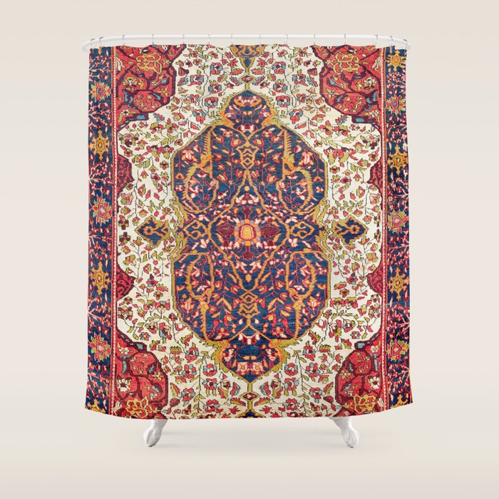 Malayer West Persian Rug Print Shower Curtain Gallery Image 1