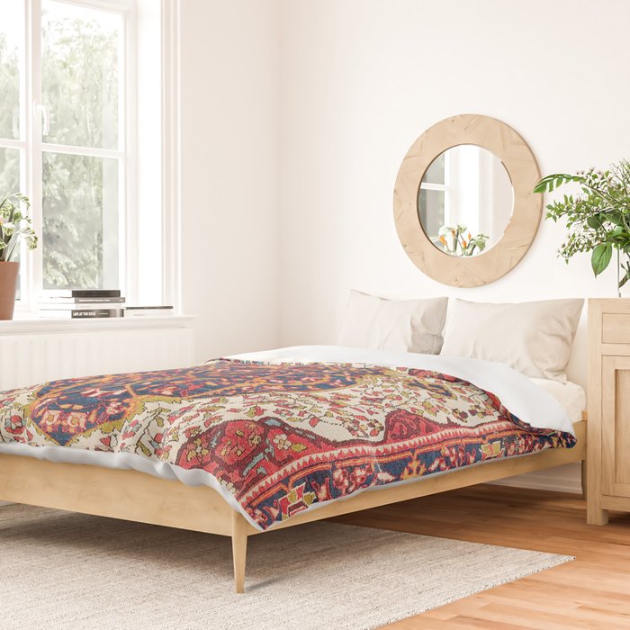 Malayer West Persian Rug Print Duvet Cover Gallery Image 2