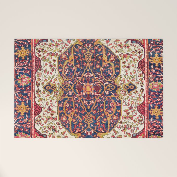 Malayer West Persian Rug Print Welcome Mat Gallery Image 1