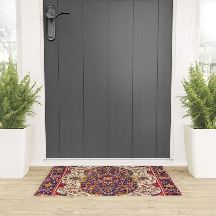 Malayer West Persian Rug Print Welcome Mat Gallery Image 3