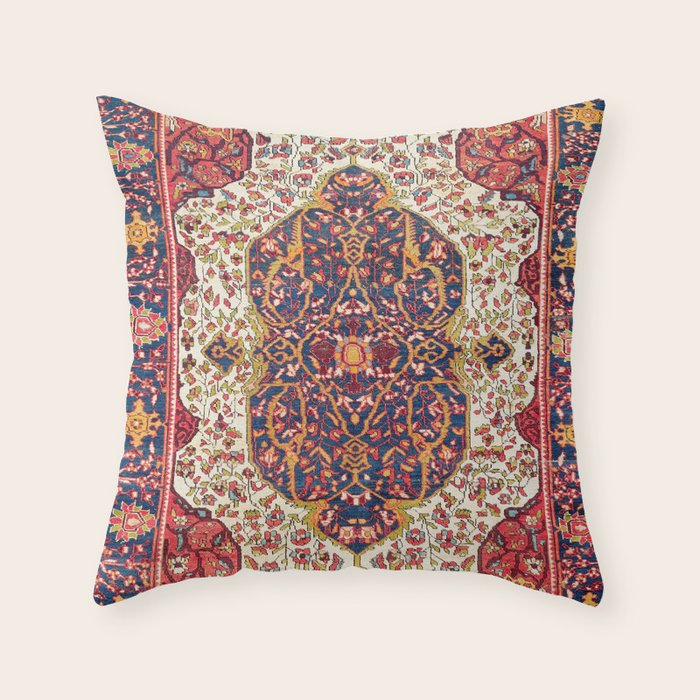Malayer West Persian Rug Print Throw Pillow Gallery Image 6