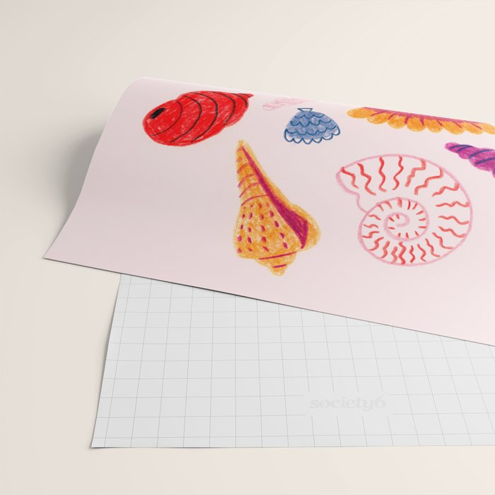 Tropical Seashells Wrapping Paper Gallery Image 2