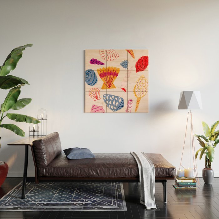 Tropical Seashells Wood Wall Art Gallery Image 2