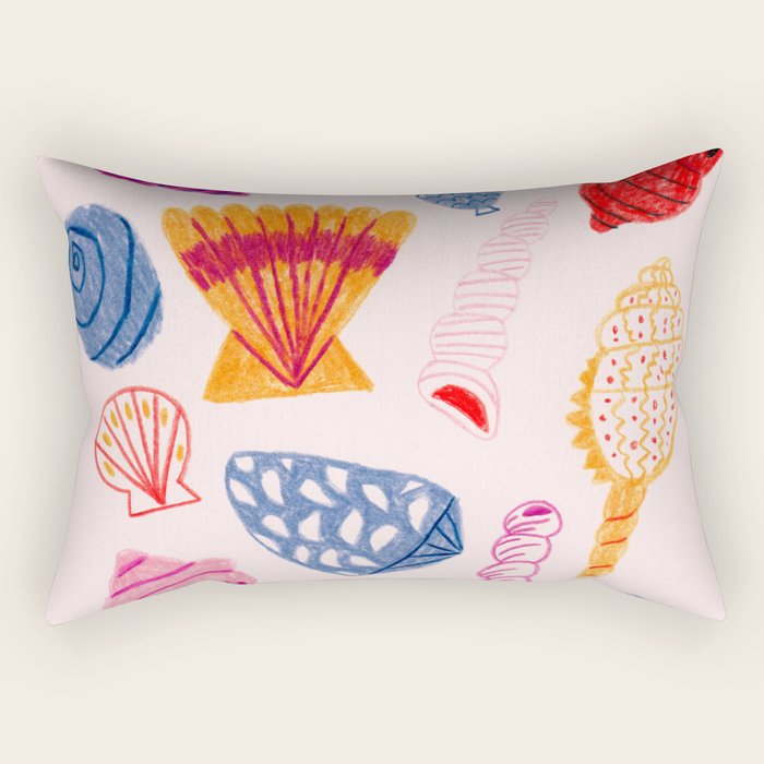 Tropical Seashells Rectangular Pillow Gallery Image 1