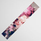 A Splash of Pink and Navy Flowery Art Table Runner Gallery Image 3