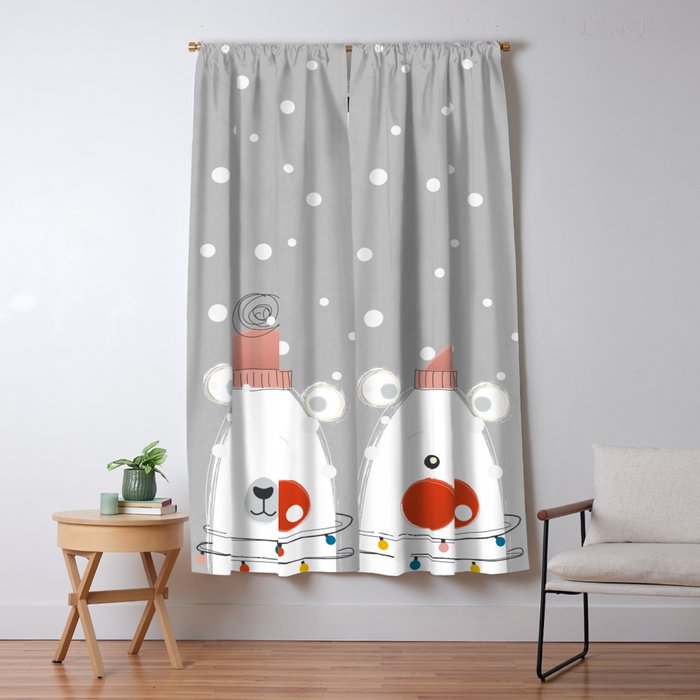 Christmas Polar Bear Window Curtain Gallery Image 5