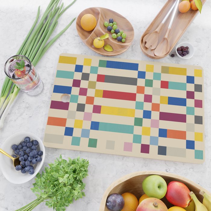 Modern Playful Checkered Abstract Cutting Board Gallery Image 2