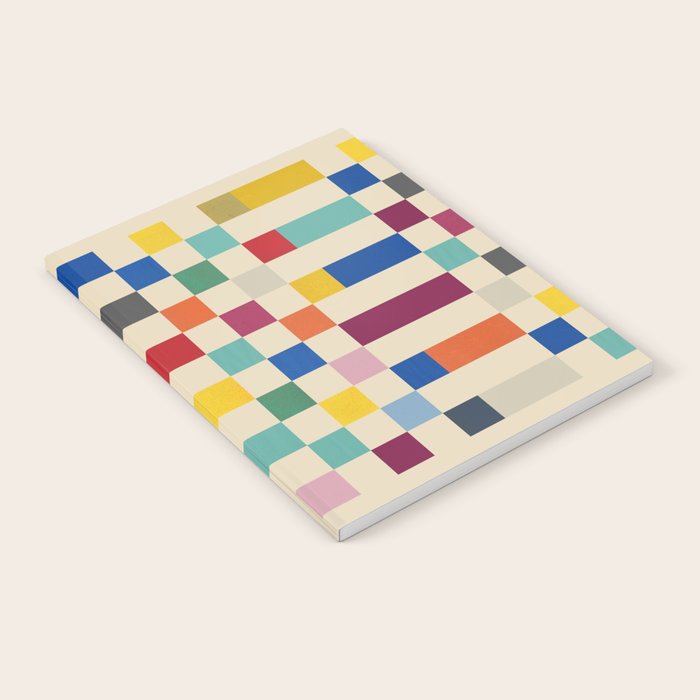 Modern Playful Checkered Abstract Notebook Gallery Image 1