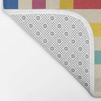 Modern Playful Checkered Abstract Bath Mat Gallery Image 2