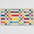 Modern Playful Checkered Abstract Desk Mat Gallery Image 3