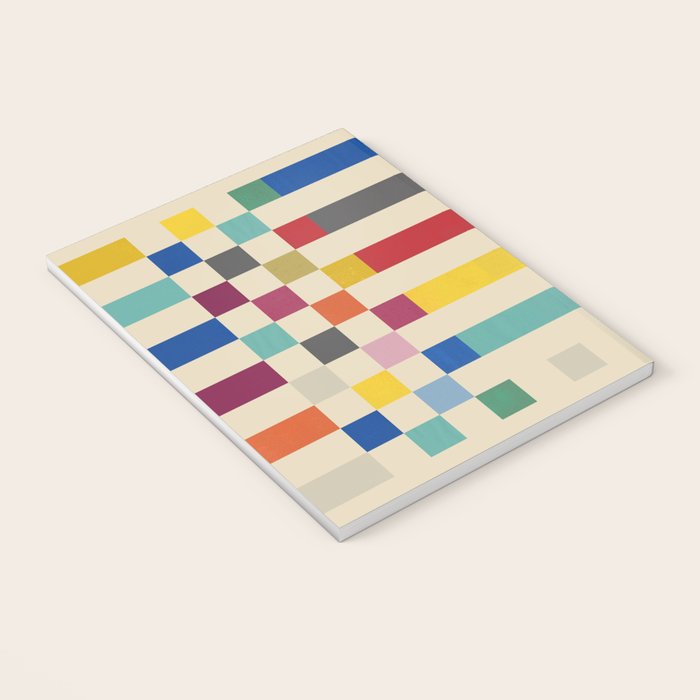 Modern Playful Checkered Abstract Notebook Gallery Image 3