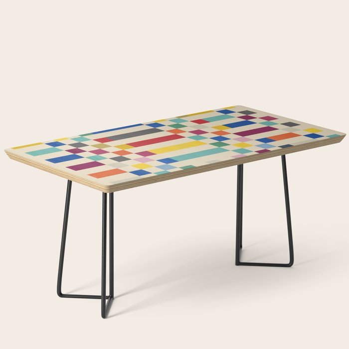 Modern Playful Checkered Abstract Coffee Table Gallery Image 1
