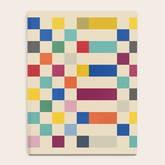 Modern Playful Checkered Abstract Notebook Gallery Image 4