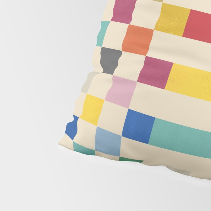 Modern Playful Checkered Abstract Pillow Sham Gallery Image 4