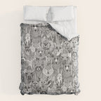 canadian animals black white Comforter Gallery Image 6
