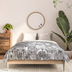 canadian animals black white Comforter Gallery Image 3