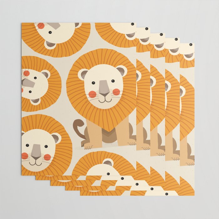 Lion, Animal Portrait Wrapping Paper Gallery Image 3