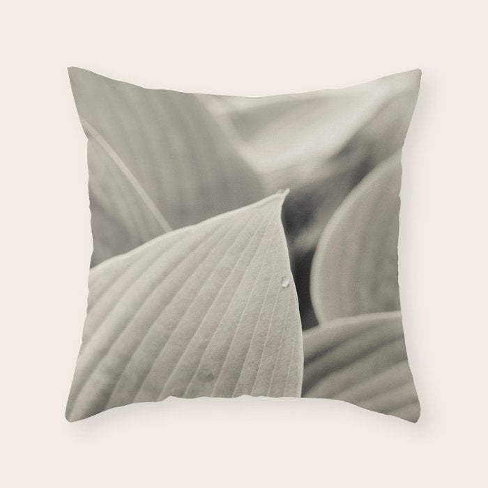 Modern Minimalist Leaf Line Botanical Photograph Throw Pillow Gallery Image 6