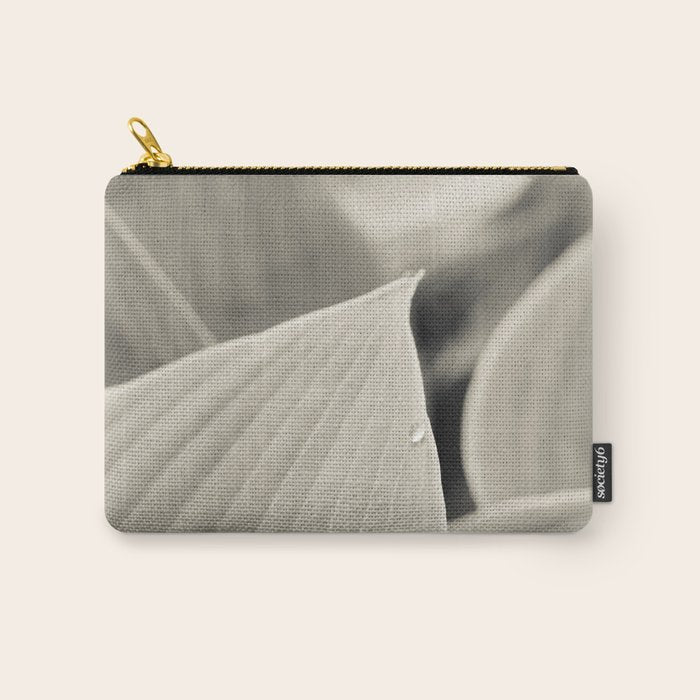 Modern Minimalist Leaf Line Botanical Photograph Carry All Pouch Gallery Image 1