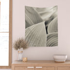 Modern Minimalist Leaf Line Botanical Photograph Wall Tapestry Gallery Image 2