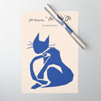 Henri Matisse 'The Night Cat' Blue Feline Abstract Figure Art Wrapping Paper Gallery Image 1
