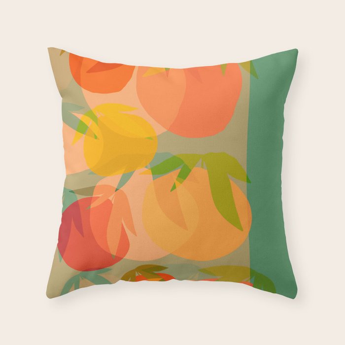 Spring Citrus #1 - Modern Art Print Throw Pillow Gallery Image 6