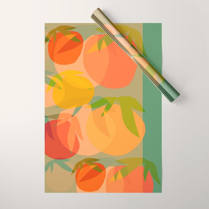 Spring Citrus #1 - Modern Art Print Wrapping Paper Gallery Image 1