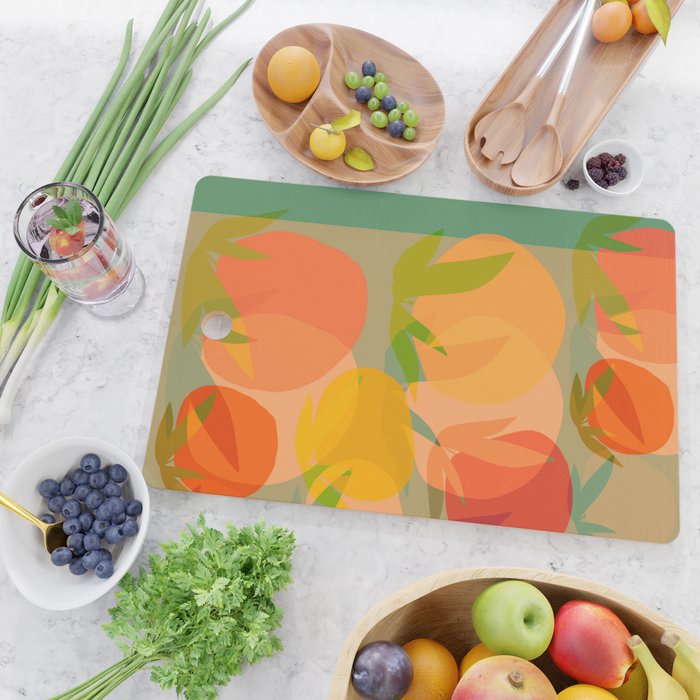 Spring Citrus #1 - Modern Art Print Cutting Board Gallery Image 2