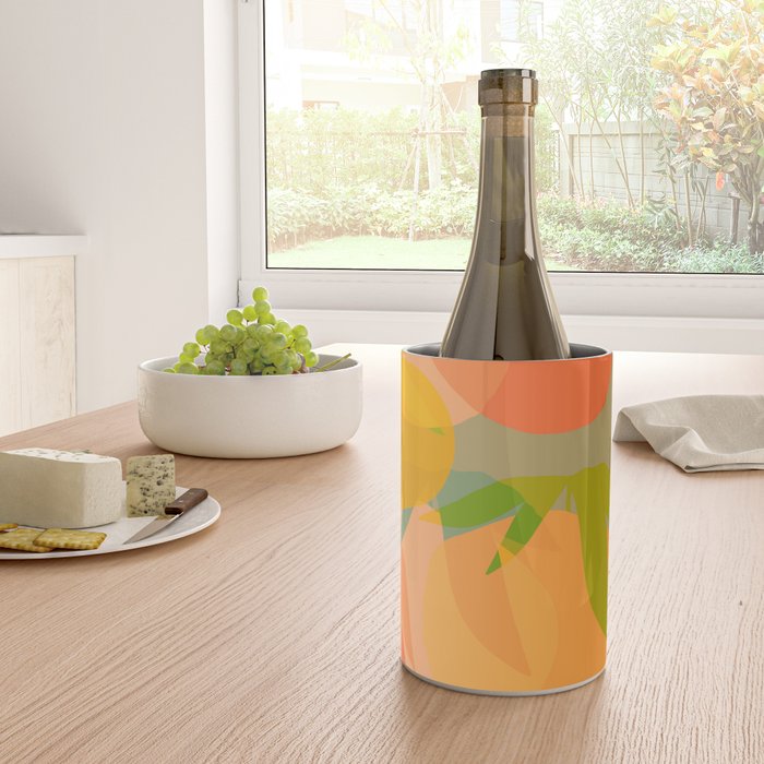 Spring Citrus #1 - Modern Art Print Wine Chiller Gallery Image 4