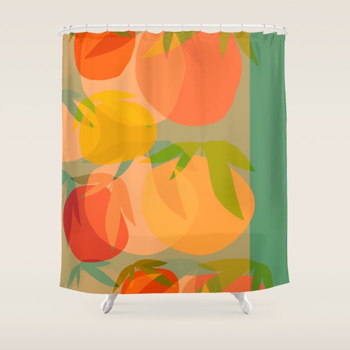 Spring Citrus #1 - Modern Art Print Shower Curtain Gallery Image 1