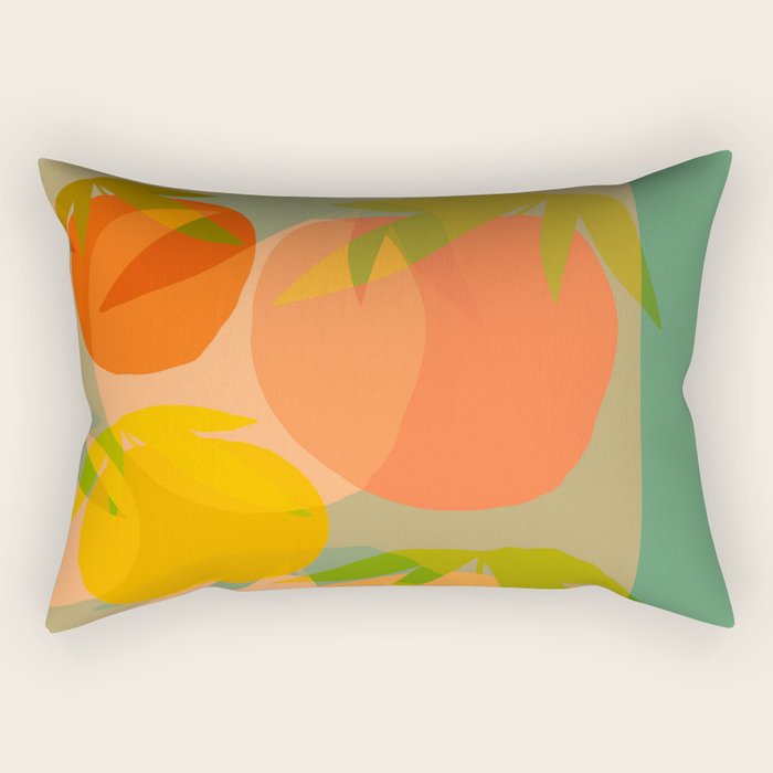 Spring Citrus #1 - Modern Art Print Rectangular Pillow Gallery Image 2