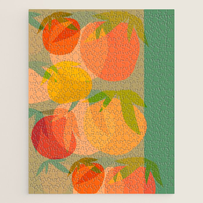 Spring Citrus #1 - Modern Art Print Jigsaw Puzzle Gallery Image 1