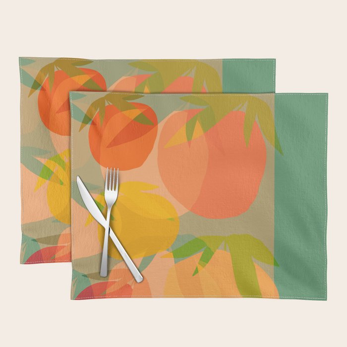 Spring Citrus #1 - Modern Art Print Placemat Gallery Image 1