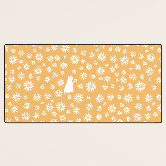 Hidden cat 44 flowers fall  Desk Mat Gallery Image 3