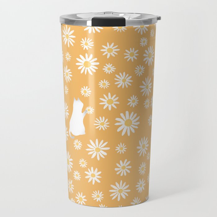 Hidden cat 44 flowers fall  Travel Mug Gallery Image 1