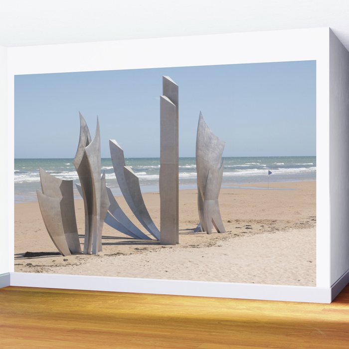 D-day Omaha beach memorial - WW2 sculpture - France, travel photography Wall Mural Gallery Image 2