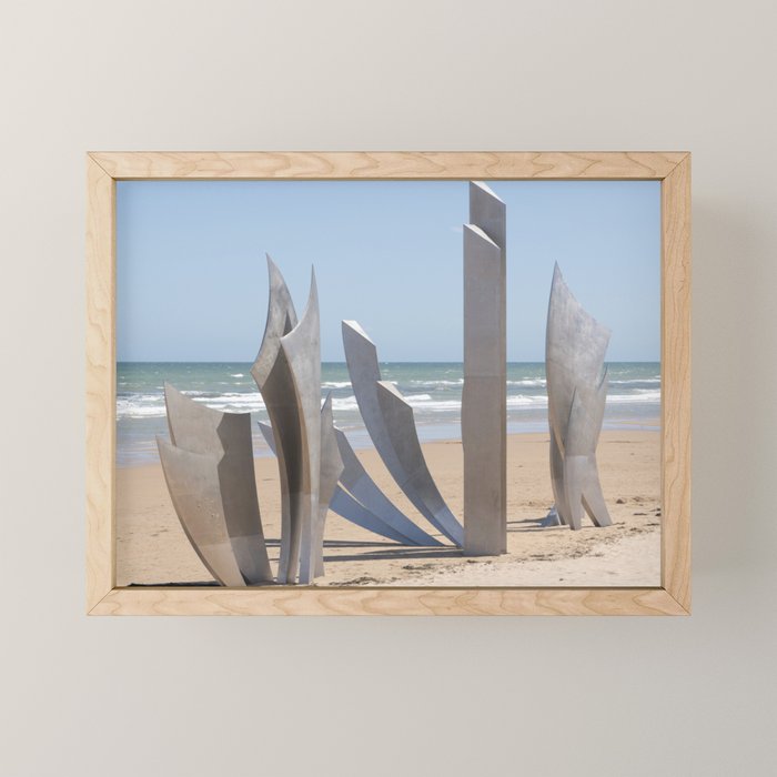 D-day Omaha beach memorial - WW2 sculpture - France, travel photography Mini Art Print Gallery Image 1