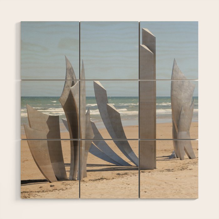 D-day Omaha beach memorial - WW2 sculpture - France, travel photography Wood Wall Art