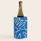 Blue organic nature art shape paint pattern Wine Chiller Gallery Image 2