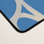 Blue organic nature art shape paint pattern Desk Mat Gallery Image 4