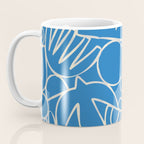 Blue organic nature art shape paint pattern Coffee Mug Gallery Image 3