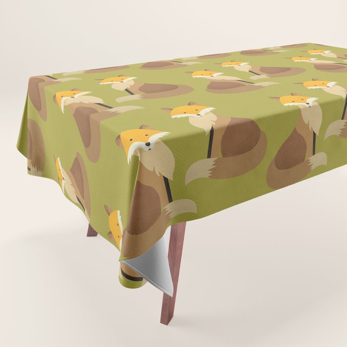 Whimsy Red Fox Tablecloth Gallery Image 1