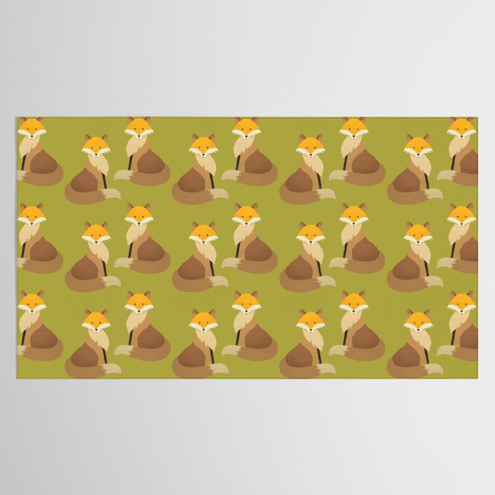 Whimsy Red Fox Tablecloth Gallery Image 2